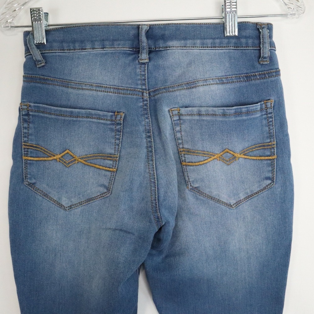 Mudd Jeans Womens 3 Skinny Tapered 5-Pocket Stretch Flex Denim Blue - Picture 2 of 9